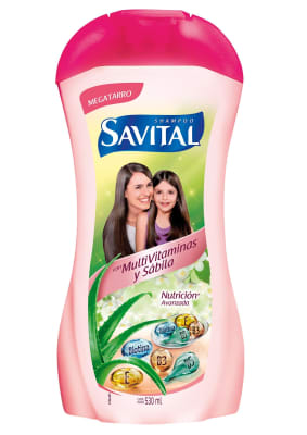  Savital Shampoo Multivitaminas y Sábila x 530ml
