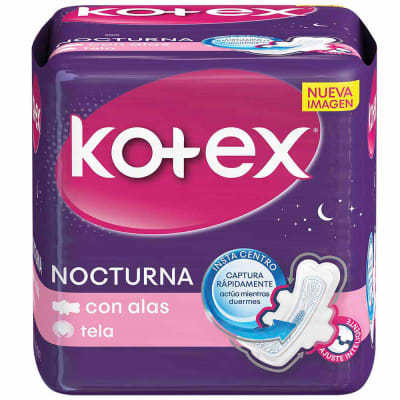 Toallas Higiénicas Kotex Nocturna x 8 Und