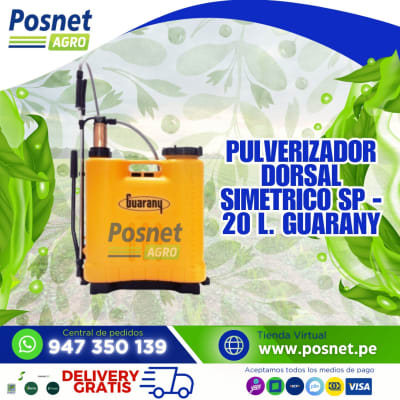 PULVERIZADOR DORSAL SIMETRICO SP - 20 L. GUARANY
