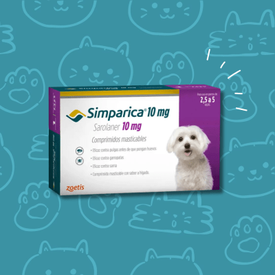 Simparica 10 mg. 2.5 a 5 Kilos x 3 Comprimidos