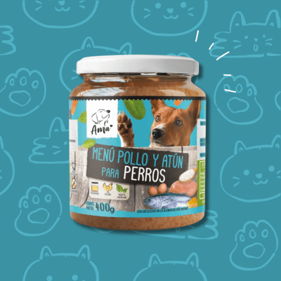 Ama Perro Pollo y Atún Frasco 400 Grs.