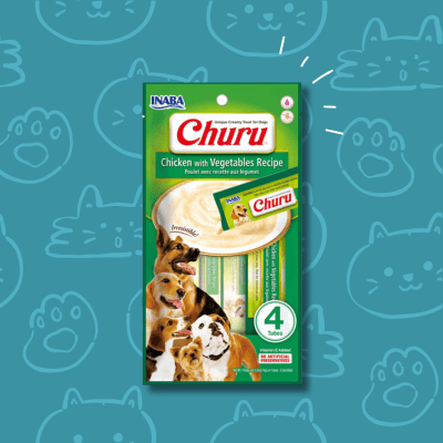 Snack Perro Churu Pollo con Vegetales 4 piezas
