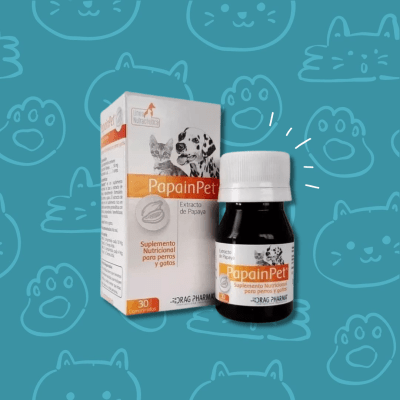 Papainpet Suplemento nutricional para Perros y Gatos 30 comprimidos