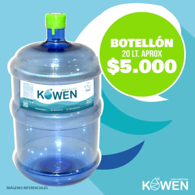 BOTELLON NUEVO CON 20 LITROS AGUA KOWEN
