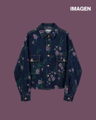 CHAQUETA DENIM FLORES