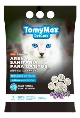 Arena Sanitaria Para Gatos Aroma Lavanda 2 Kg. TomyMax