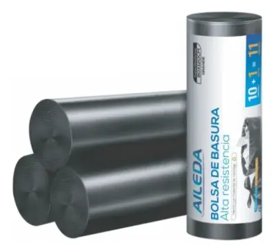 Bolsa Basura Negra 80x120 cm. 10+1 U. Aileda