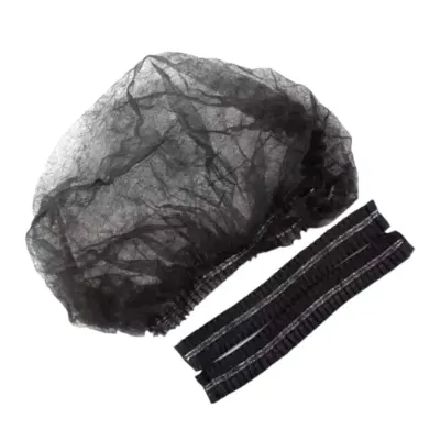 Cofias Negras Desechables 100 U.