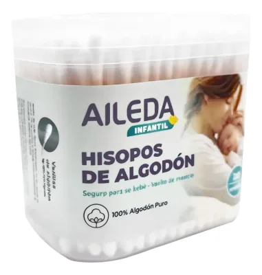 Cotonitos de Algodón con Varilla de Madera 200 U. Aileda