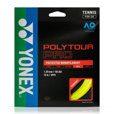 Cuerdas YONEX PolyTour PRO 1,25 Amarilla
