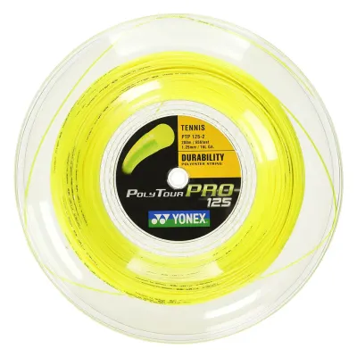 Rollo Cuerdas YONEX PolyTour PRO 1,25 Amarilla