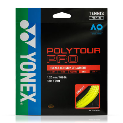 Cuerdas YONEX PolyTour PRO 1,25 Amarilla