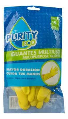 Guantes Amarillos Látex T/XL Purity