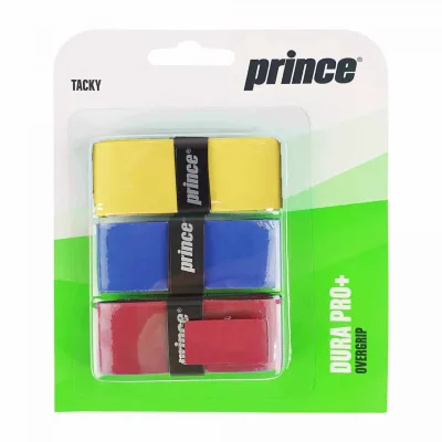 Overgrip PRINCE DURAPRO+ X3 Rojo / Azul / Amarillo