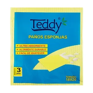 Paño Esponja 18x20 3 U. Teddy