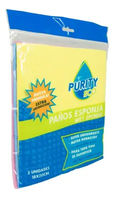 Paño Esponja 3 Unidades Purity