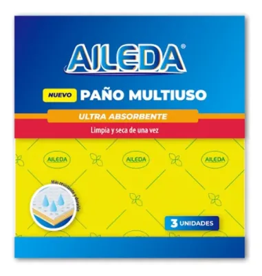 Paño Ultra Absorbente 38x38 cm x 3 U. Aileda