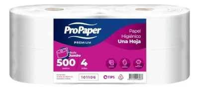Papel Higiénico Industrial 4x500 mts. ProPaper