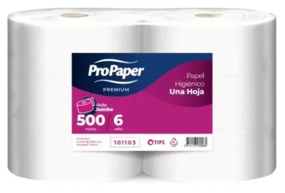 Papel Higiénico Industrial 6x500 mts. Propaper