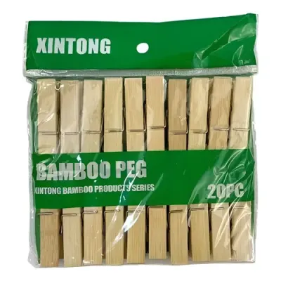 Pinzas de Bambú 20x6x1 cm.