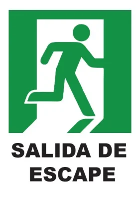 Señalética Adhesiva 15x20 cm. Salida de Escape