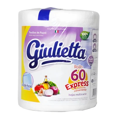 Toalla de Papel Doble Hoja Express 60 mts. Giulietta
