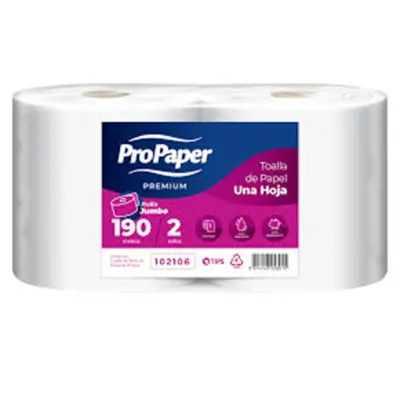 Toalla de Papel Industrial 2x190 mts.