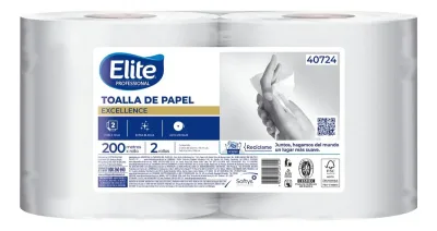 Toalla de Papel Profesional 2x200 mts. Doble Hoja Elite - 40724