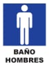 Señalética Adhesiva 30x20 cm. Baño Hombres1