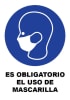 Señalética Adhesiva 30x20 cm. Es Obligatorio el uso de Mascarilla1