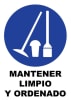 Señalética Adhesiva 30x20 cm. Mantener Limpio y Ordenado1
