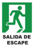 Señalética Adhesiva 30x20 cm. Salida de Escape1