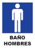 Señalética Adhesiva 30x20 cm. Baño Hombres1