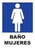 Señalética Adhesiva 30x20 cm. Baño Mujeres1