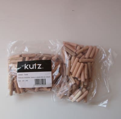 TARUGO MADERA 10MM BOLSA 100 UN