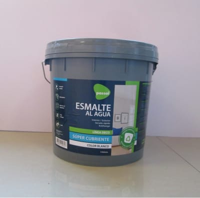 TINETA ESMALTE AGUA BLANCO X 4 GL