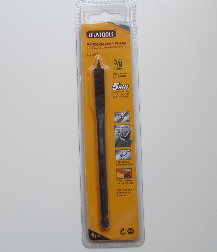 BROCA MADERA PLANA 3/8 NEGRA1