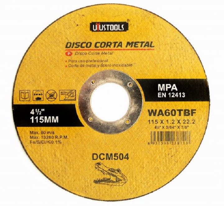 DISCO CORTE FIERRO 41/2 X 1 MM1
