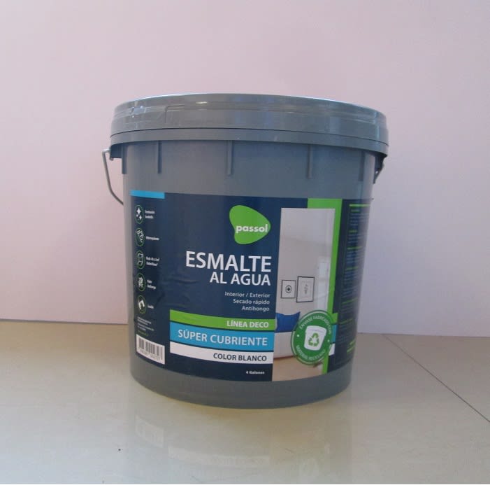 TINETA ESMALTE AGUA BLANCO X 4 GL1