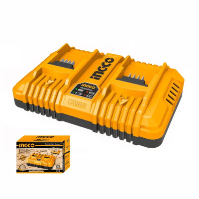 CARGADOR RAPIDO INGCO DOBLE 21V-4AMP FCLI2034