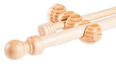 SET TUBO CORTINA MADERA NATURAL 19/28MM METALHSA