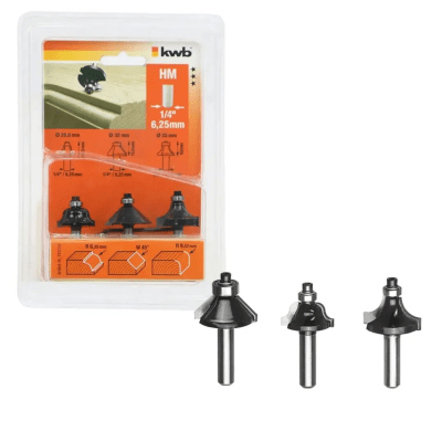 SET DE FRESAS MOLDURAS 1/4 KWB EINHELL