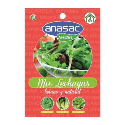 SEMILLA HORTALIZA MIX LECHUGA ANASAC 1.5 GR