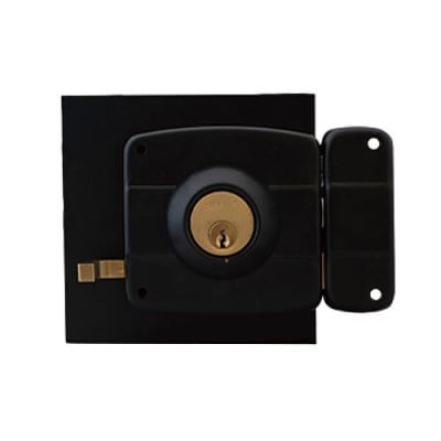 CERRADURA 210 DE SOBREPONER / NEGRA REJA-PORTÓN1