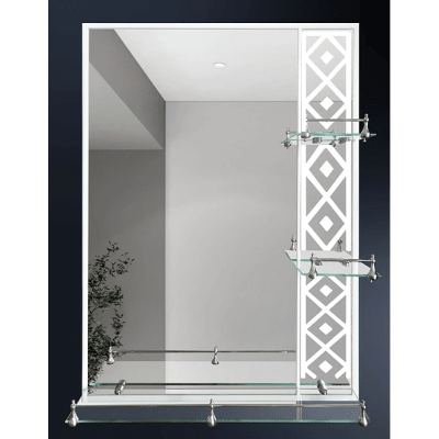 ESPEJO BAÑO C/REPISAS ABAJO Y 2 LADO 80X601