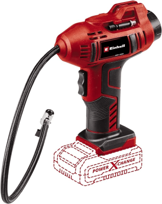 KIT COMPRESOR AIRE EINHELL INALAMB CE-CC 18 LI-SOLO C/BATERIA Y CARGADOR 2.5AH