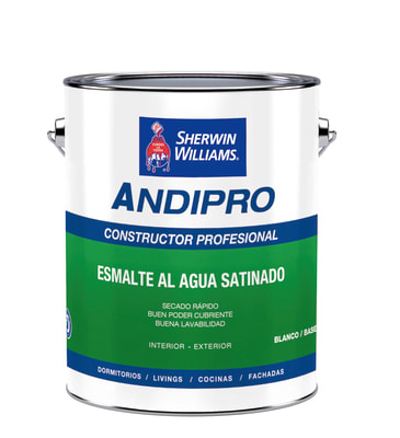 ESMALTE AL AGUA ANDIPRO SHERWIN WILL BLANCO 1GL1