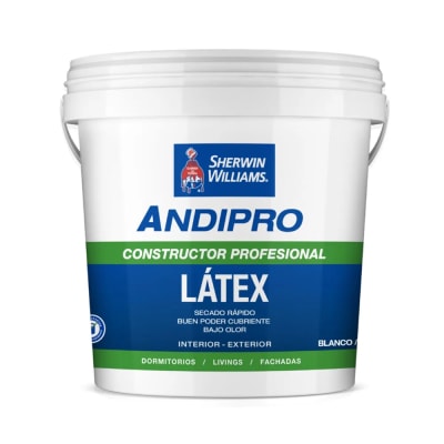 LATEX CONSTR ANDIPRO SHERWIN WILLIAMS BLANCO TINETA 15LTS1