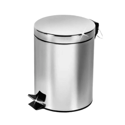 BASURERO PEDAL ACERO INOX 5LT