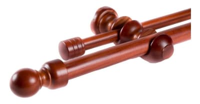 SET TUBO CORTINA MADERA CHOCOLATE 19/28MM 200CM